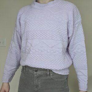 Vintage Pastel Lilac / Purple Grandma Sweater